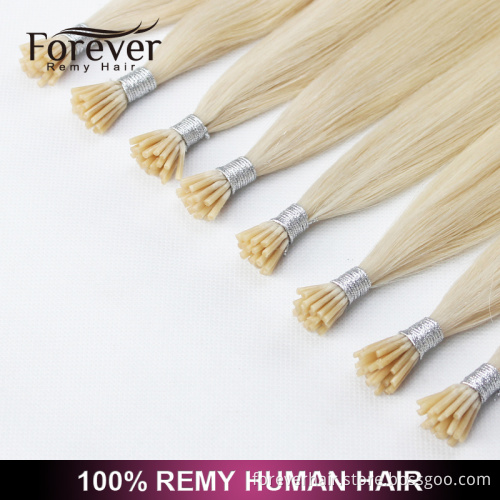 Xuchang Forever Top quality wholesale 100 real Indian remy human blonde #60 double drawn i tips hair extensions